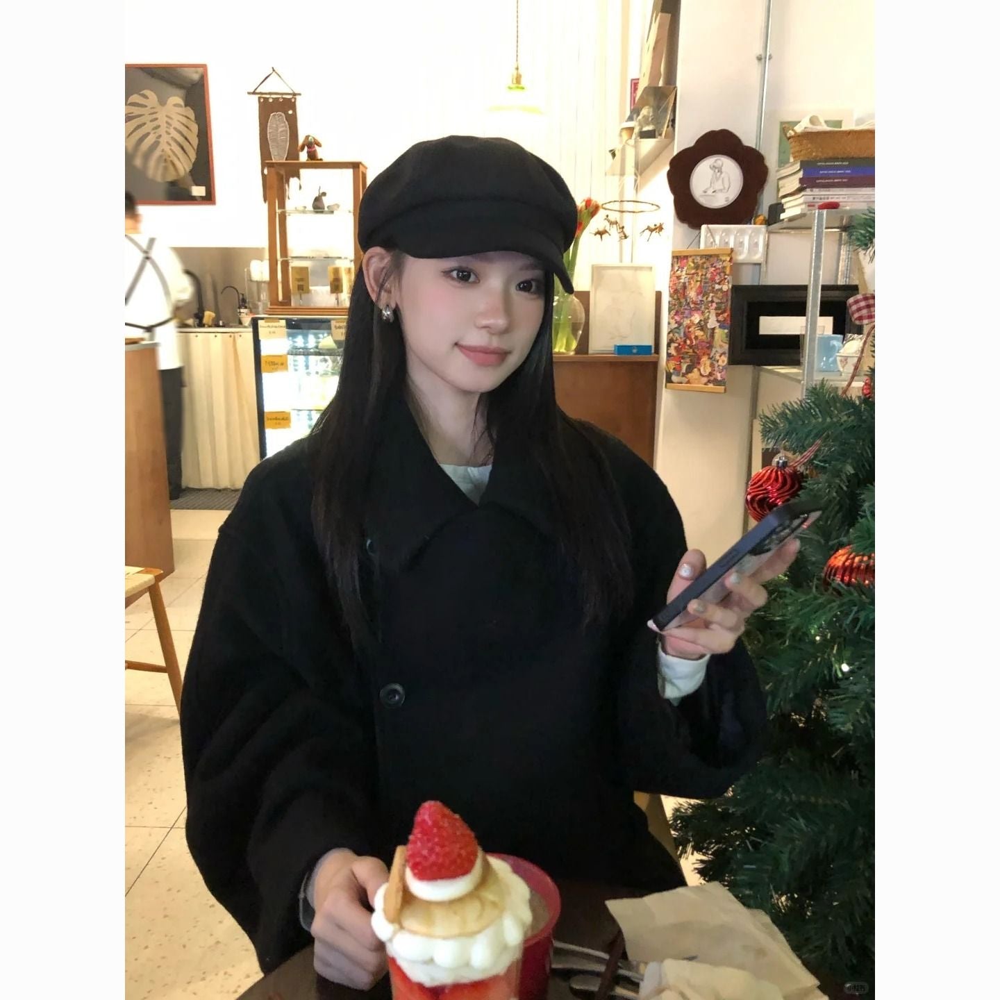 Black Woolen Coat SAB072