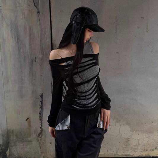 Fake Two-piece Long-sleeved T-shirt SA917