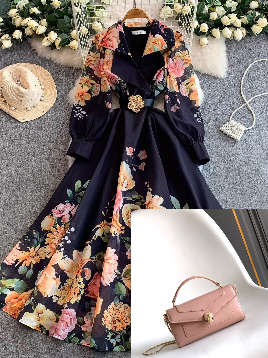 Women's Suit Collar Dress SA747