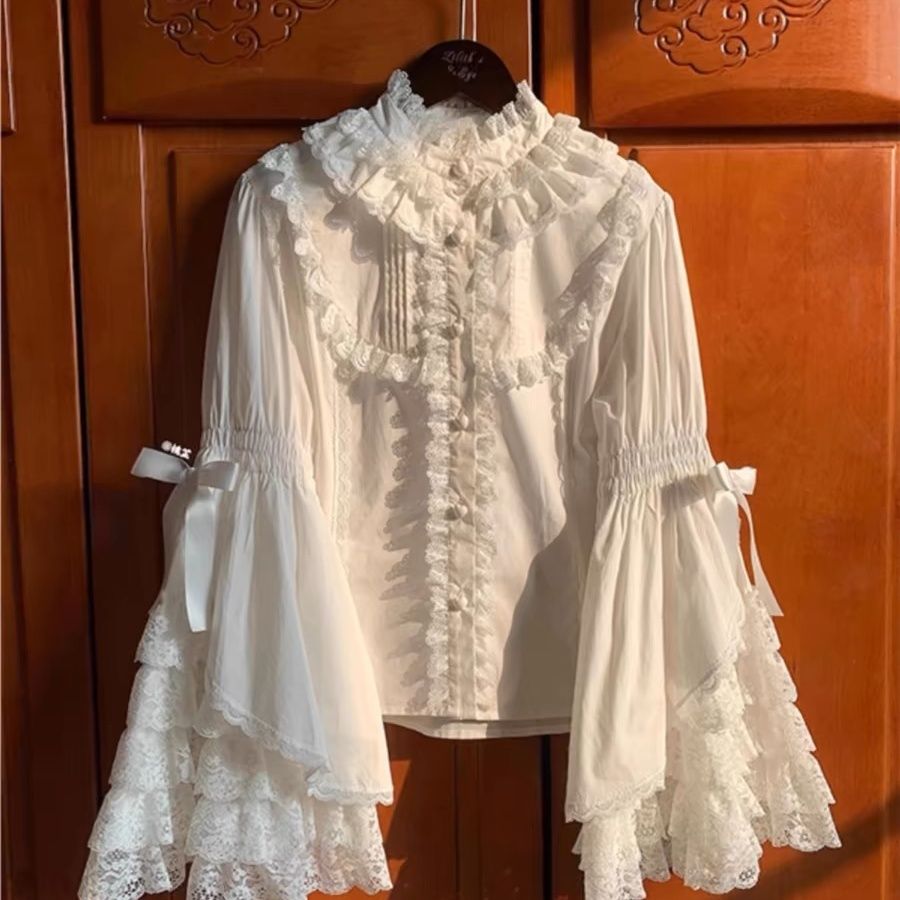 Lace Sleeve Shirt US-64D184