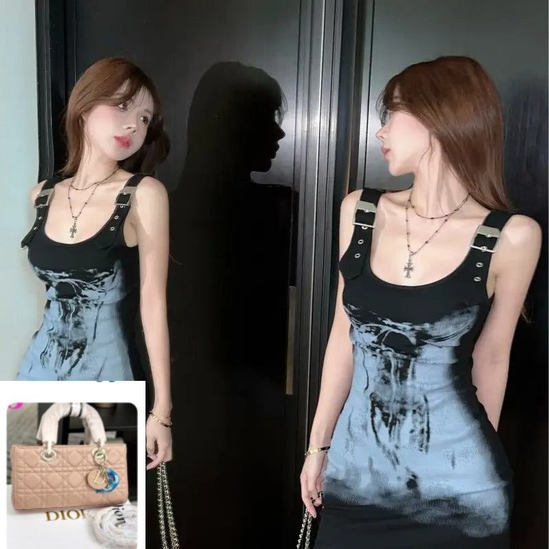 Pure Style Sleeveless Suspender Dress SA740/SA741