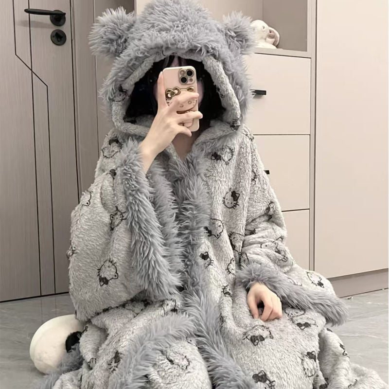 Cute Suit Autumn and Winter Nightgown SA392