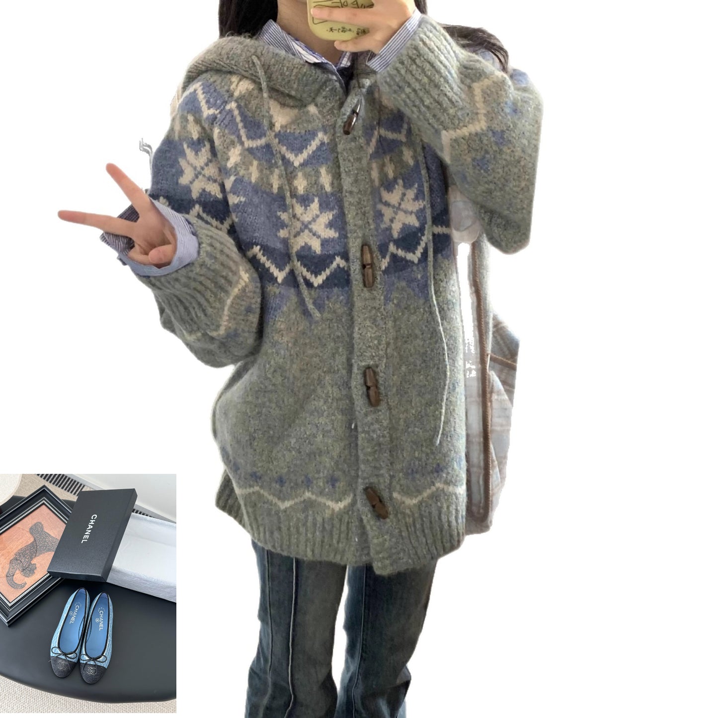 Hooded Cardigan Jacket Top SA473