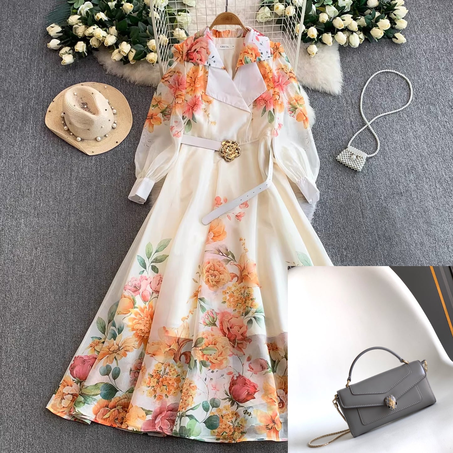 Women's Suit Collar Dress SA747