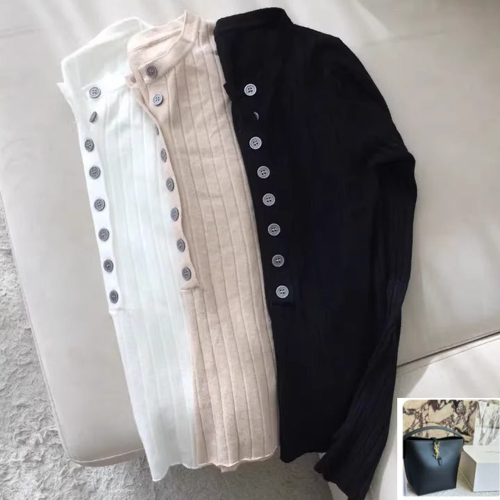 Knitted Long-sleeved Bottoming Shirt Top Women SA623