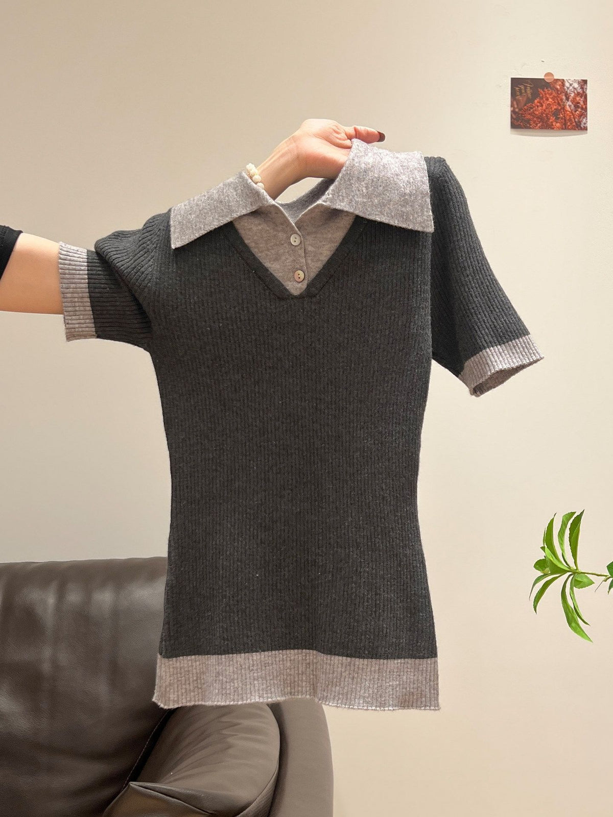 Fake Two-piece Top SAB129