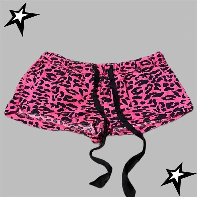 Rose Leopard Print Shorts SAB070