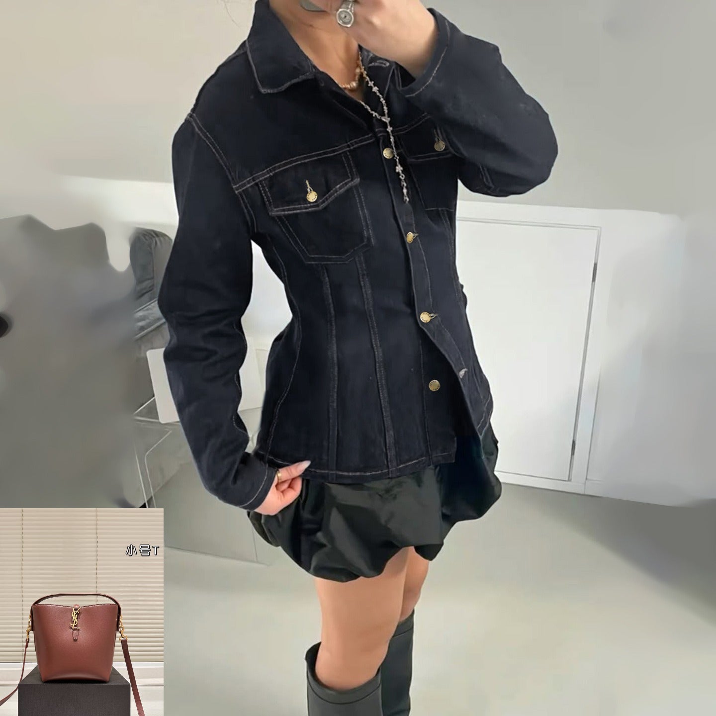 Vintage Washed Denim Shirt Jacket SA428