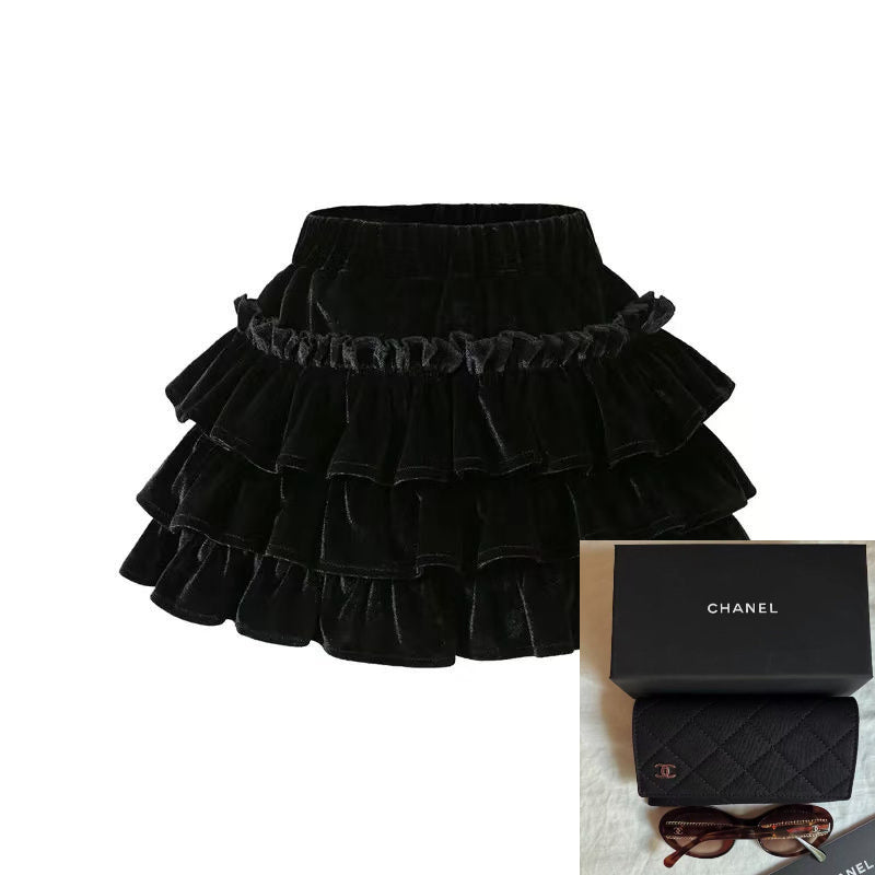 Black Velvet Skirt SAB213