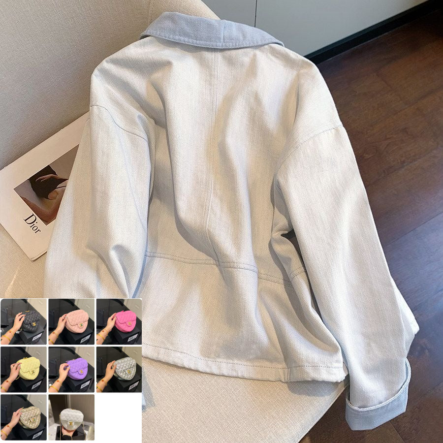 Light Blue Denim Women's Jacket SAB210
