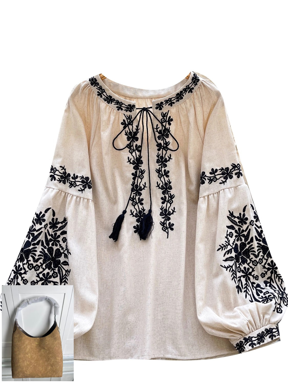 Roller Neck Lantern Sleeve Top SA453