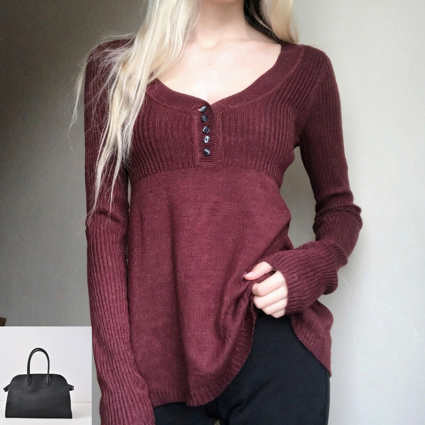 V-neck Breasted Sweater SA529