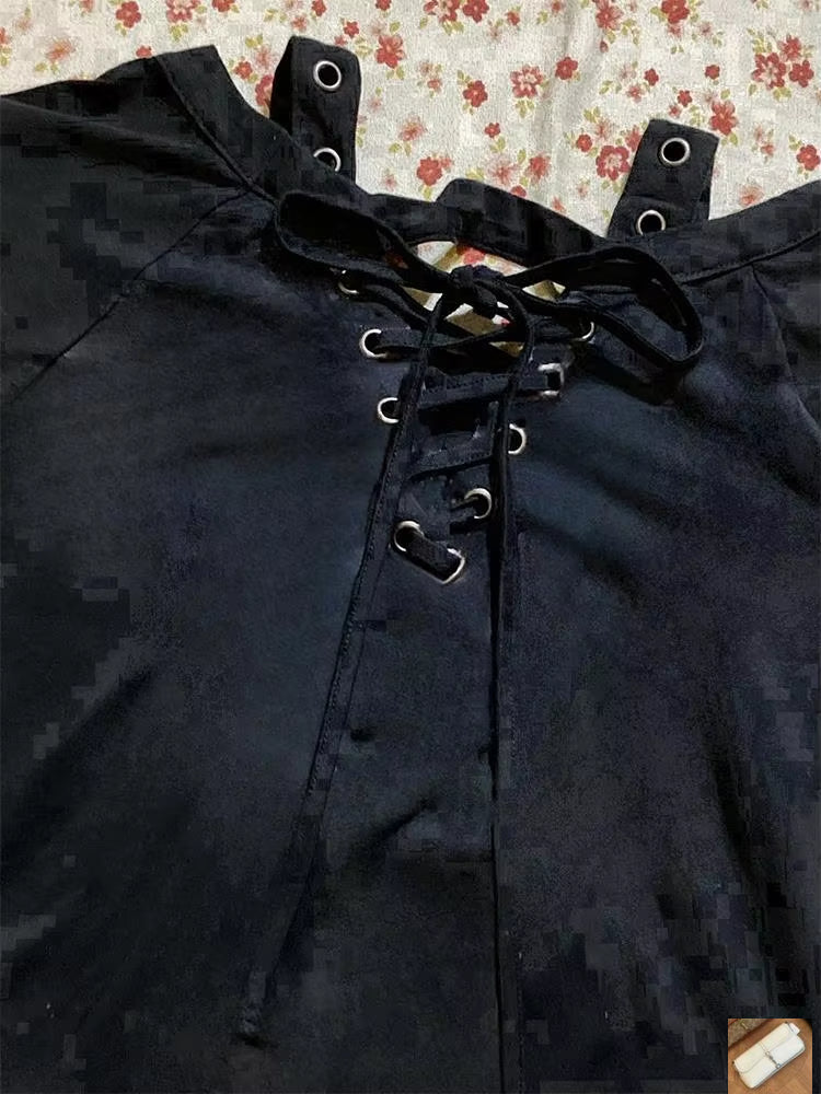 Y2k Aesthetic Gothic Print Women Grunge T-shirts SA125
