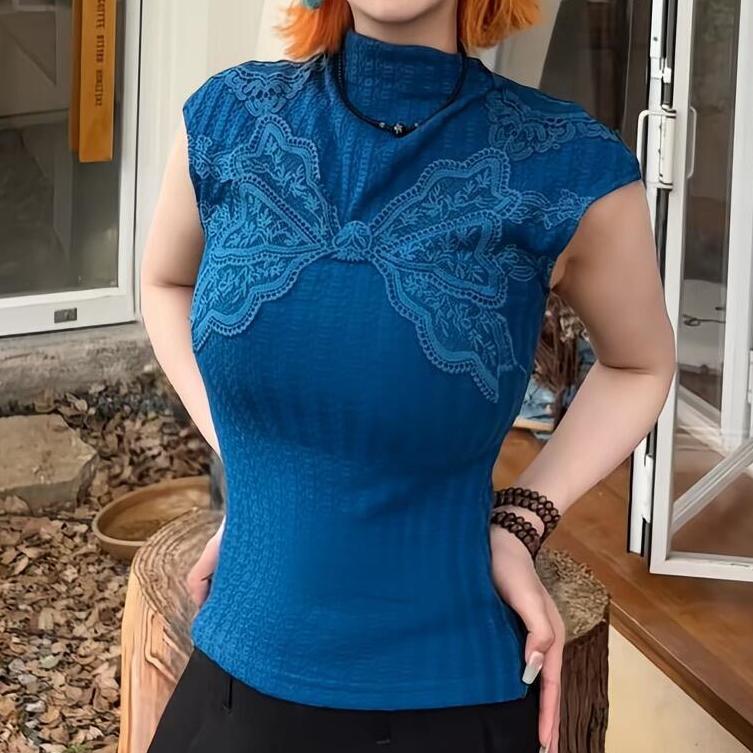 Lace Short-sleeved Top SA818