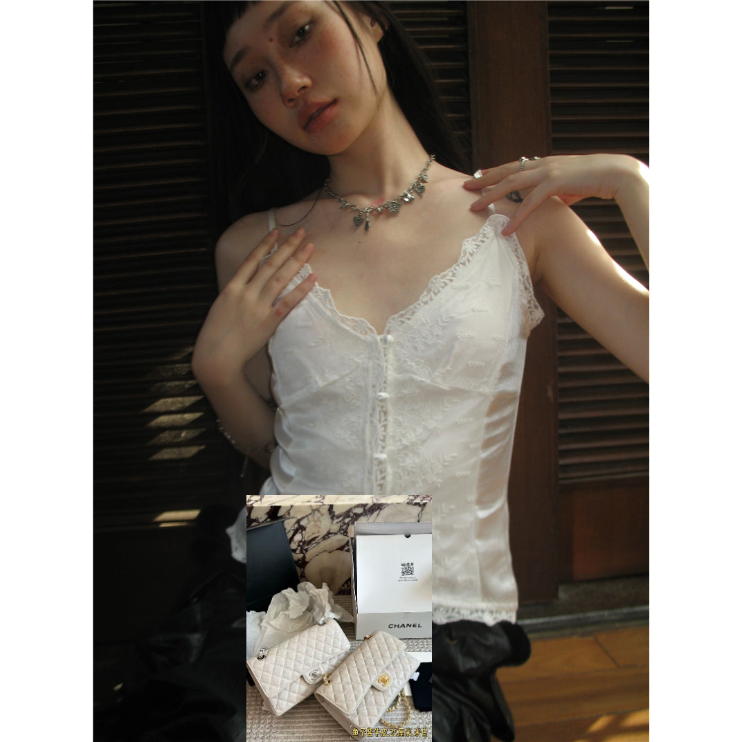 White Sexy Lace Camisole  SA846