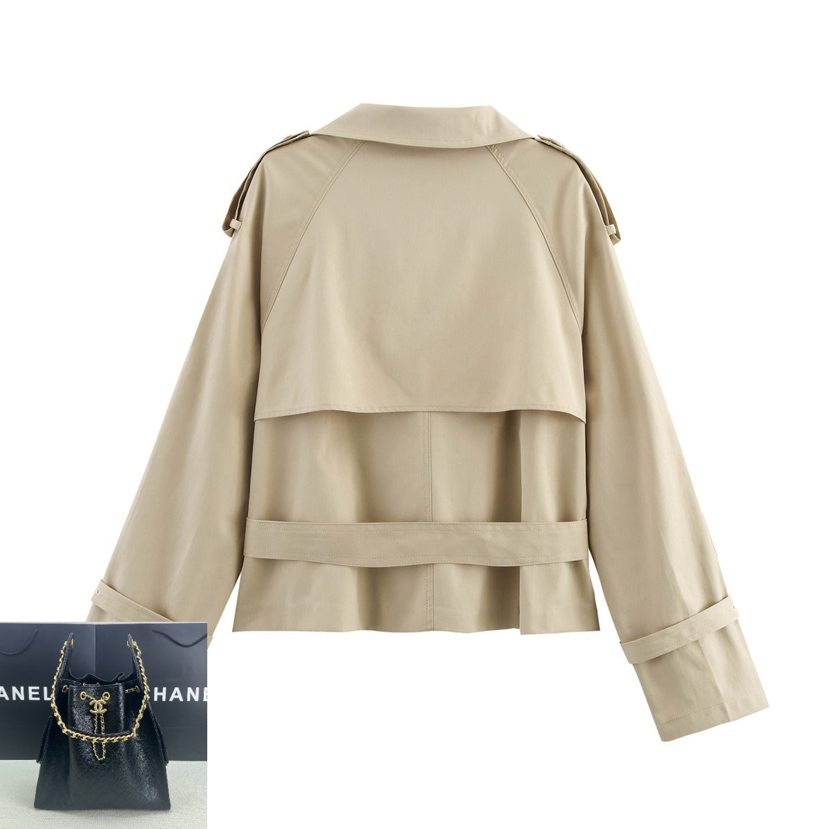 Waist Buckle Short Trench Coat SA554