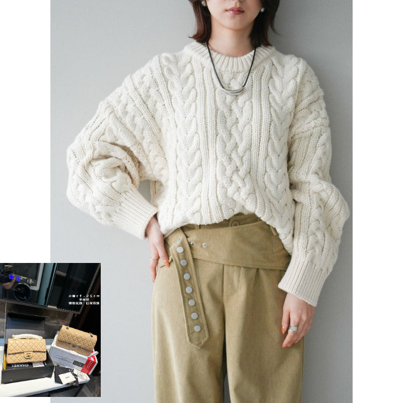 Knitted Sweater Solid Color Top  SA612