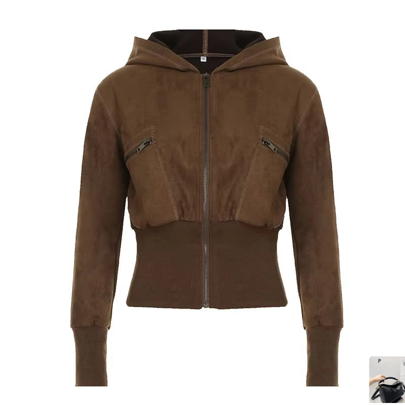Solid Slim Fit Women’s Short Coat Long Sleeve SA192