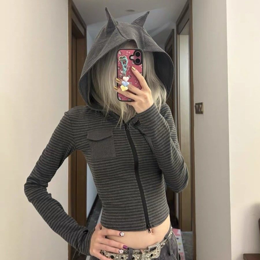 Striped Dark Style Hoodie SA724