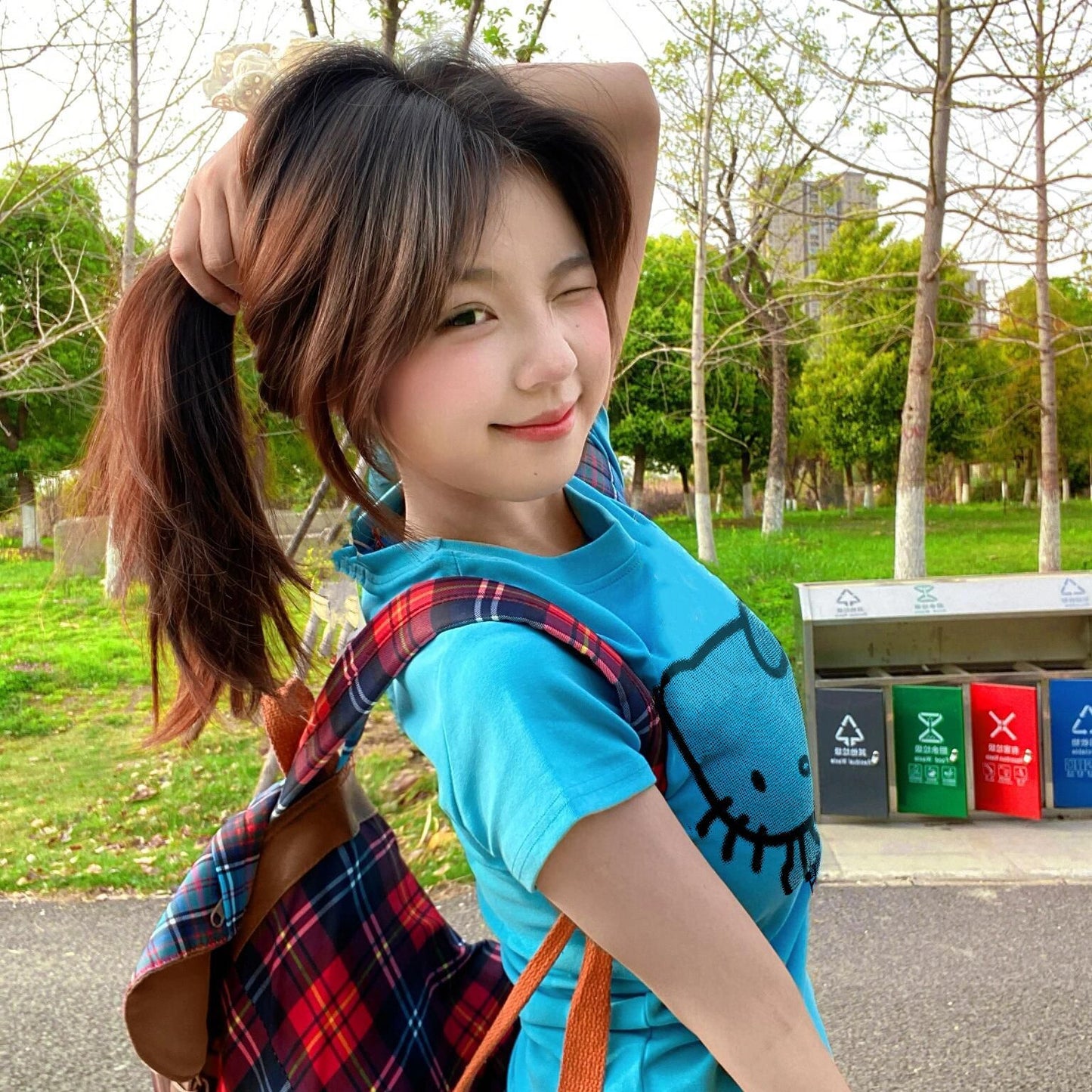 Cat Print Summer Short Sleeve Top SA821