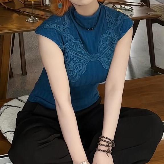 Lace Short-sleeved Top SA818