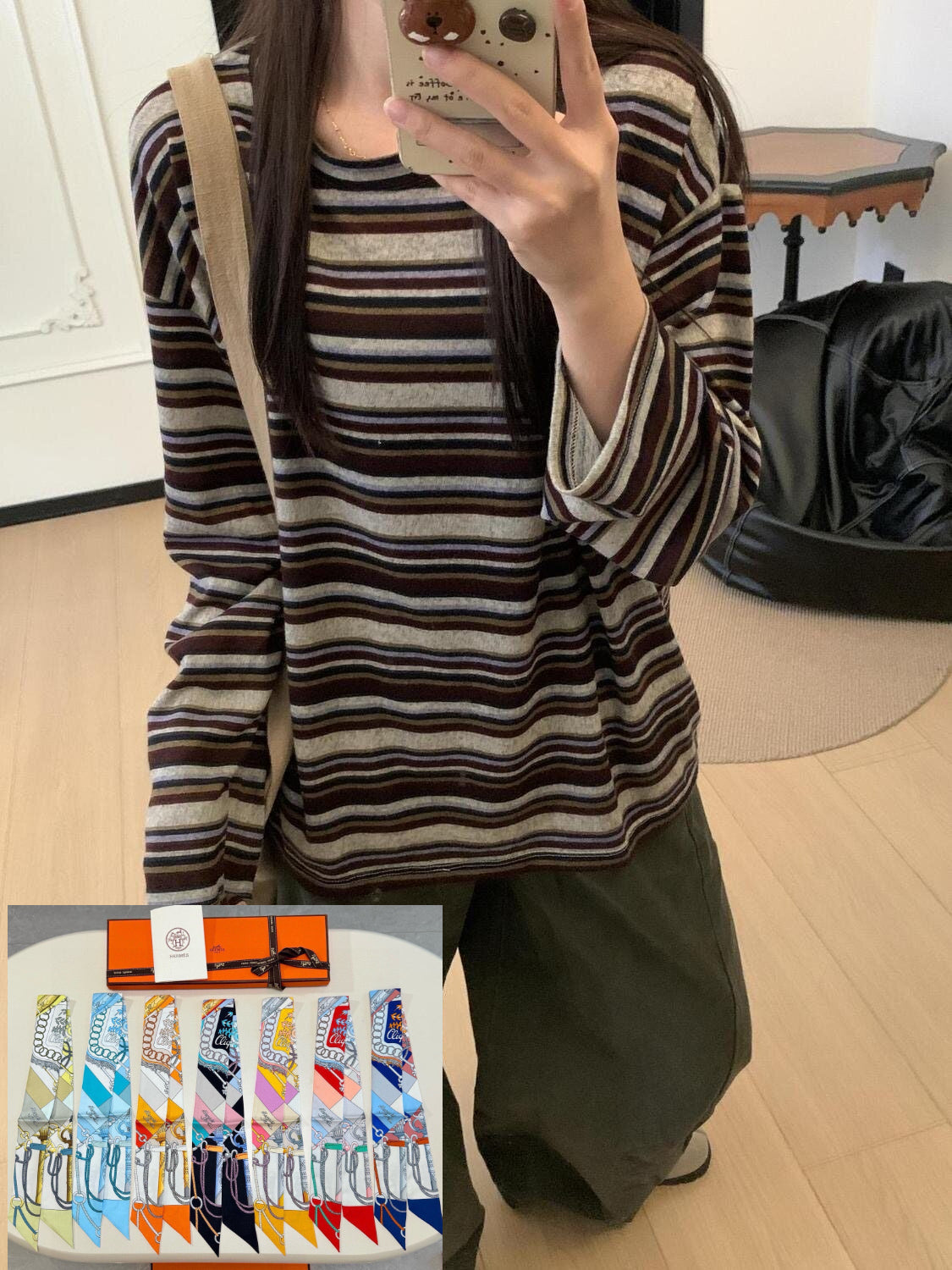 Striped Long-sleeved T-shirt  SAB131