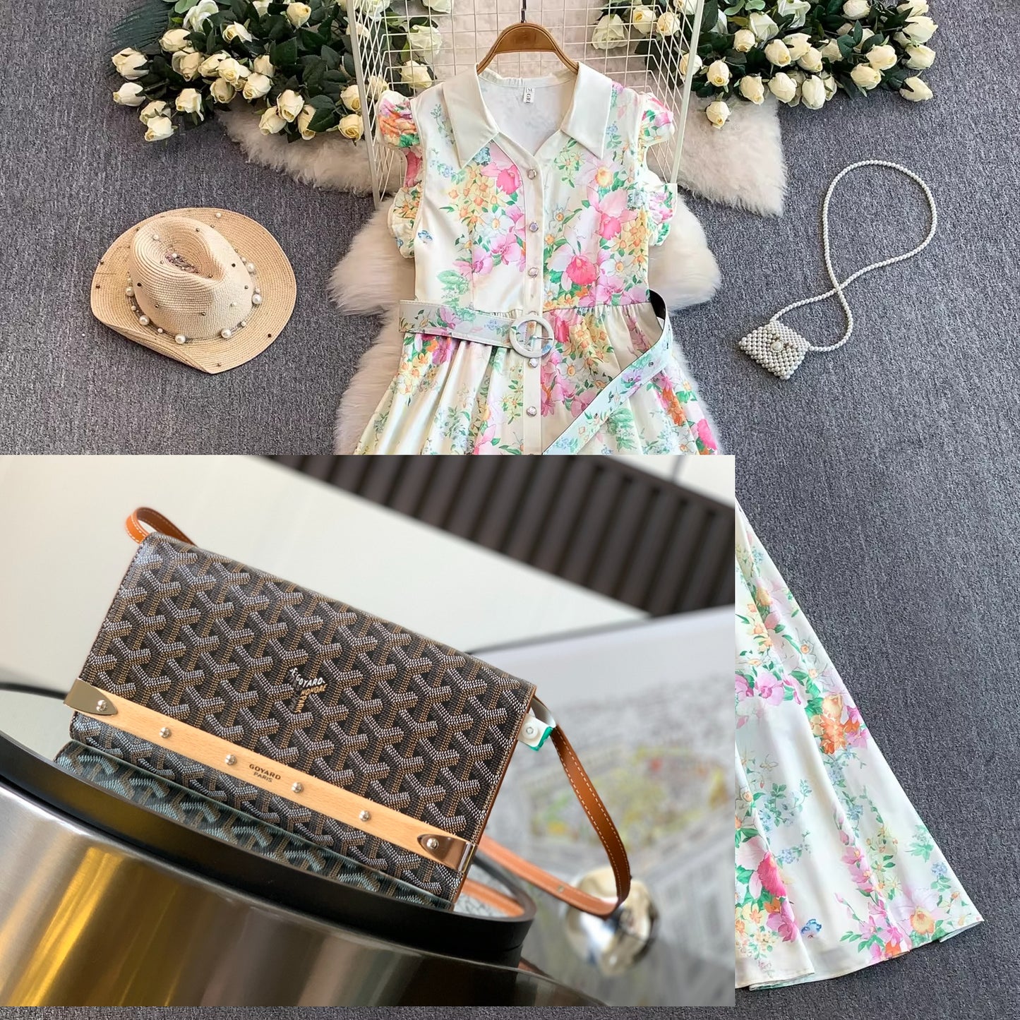 Printed Flying Sleeve Dress Women SA697