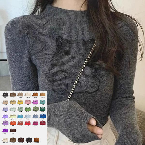 Half-high Collar Knitted Bottoming Shirt SAB201