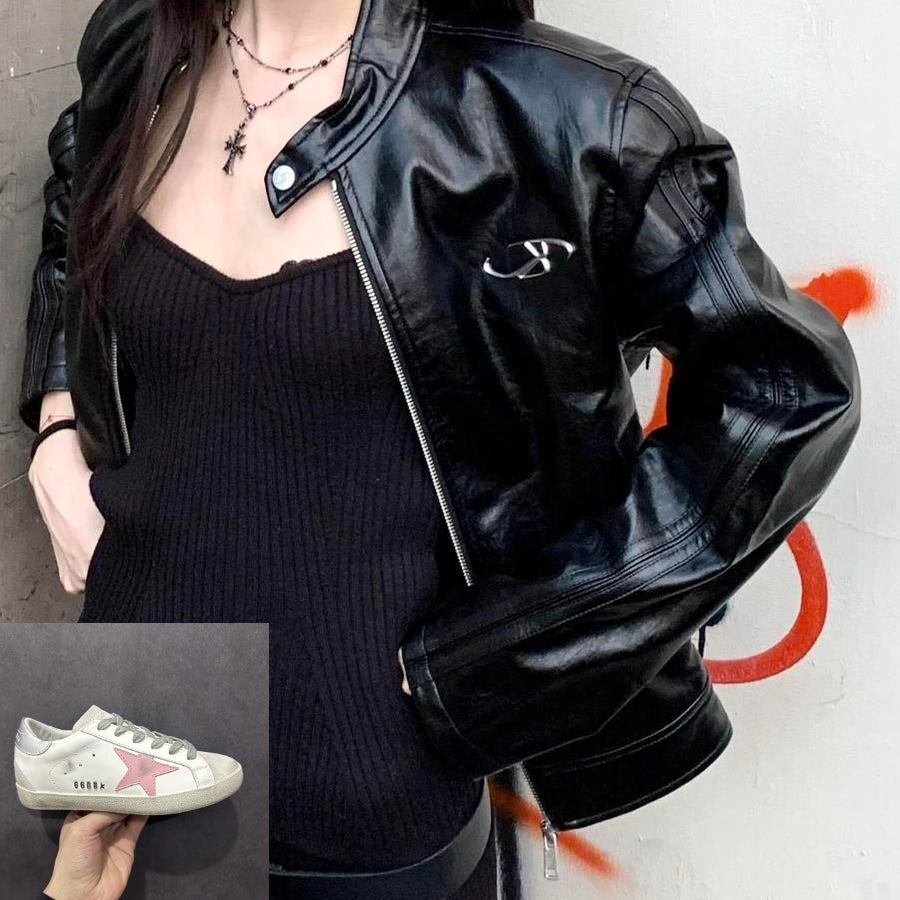 Leather Jacket Top Women SA673