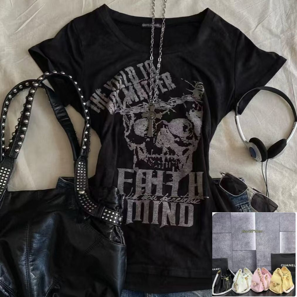 Printed Cotton Short-sleeved T-shirt SA992