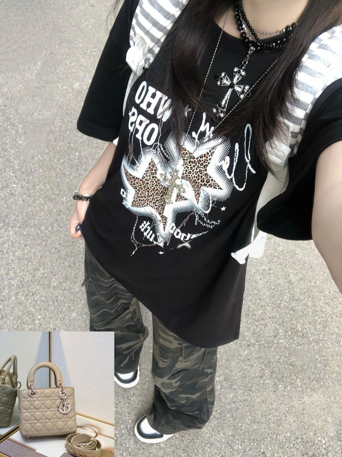 Star Print Short-sleeved T-shirt SAB011