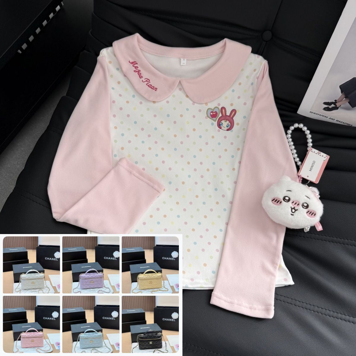 Polka Dot Cute Long Sleeve T-shirt SA825