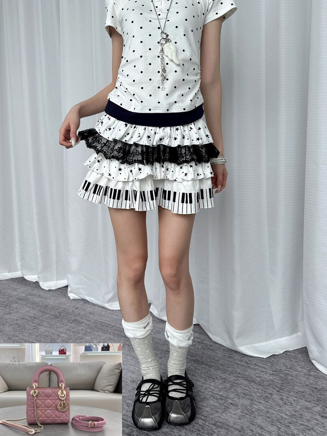 Lace Patchwork Skirt SAB018