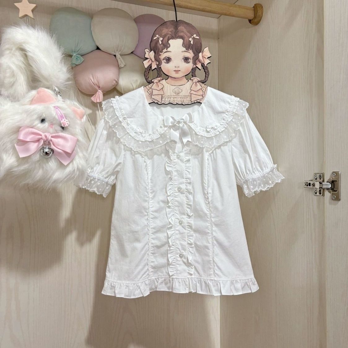Peter Pan Collar Blouse - Lolita Style US 64D204