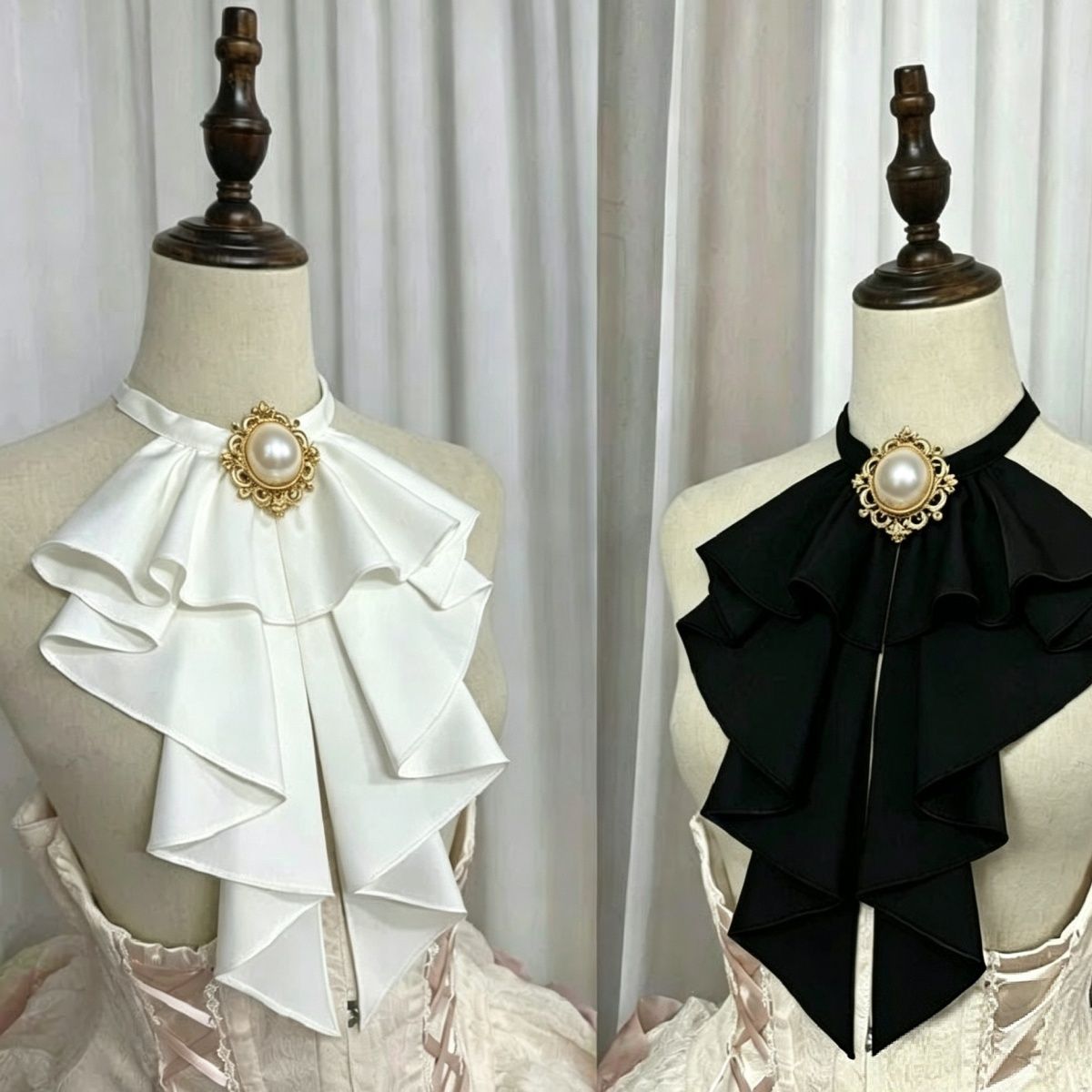 Lolita Gothic Style Gemstone Cross Collar Flower IL 64H084