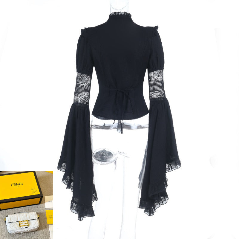 Slim-fit Flared Sleeve Top SA789