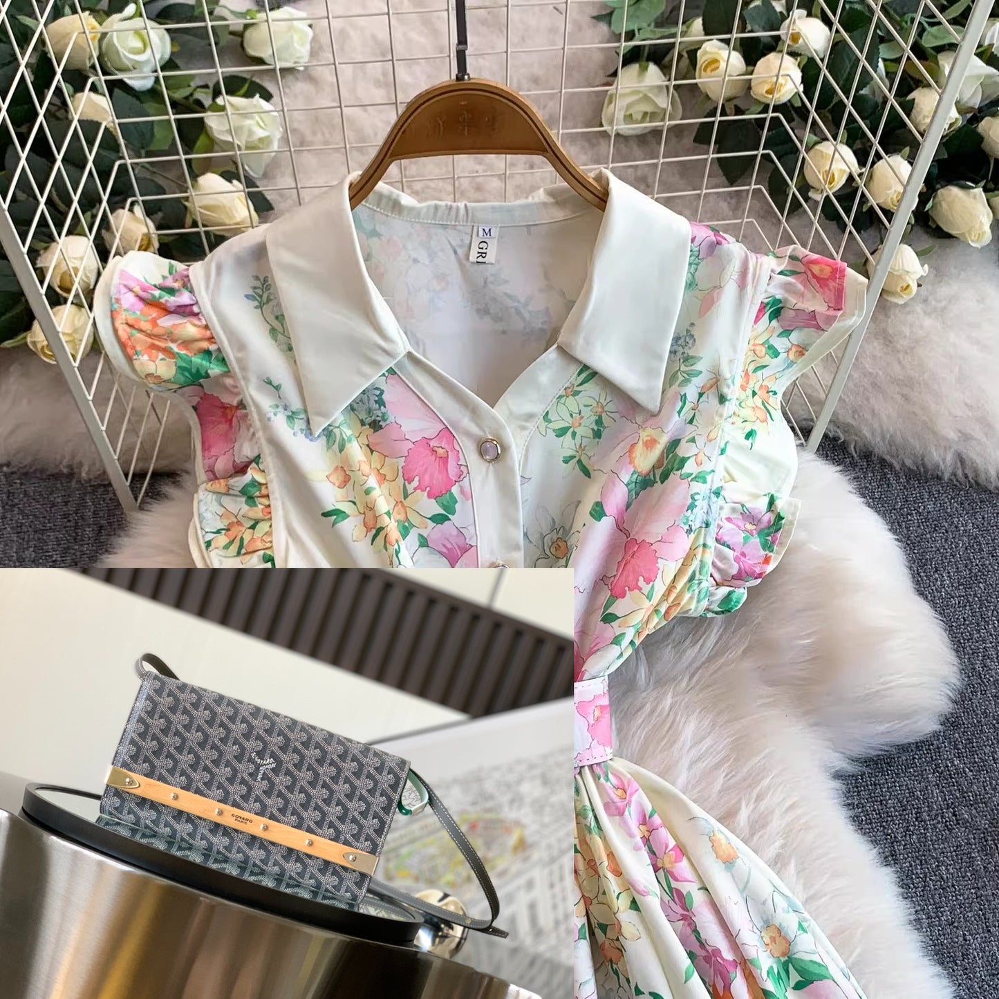 Printed Flying Sleeve Dress Women SA697