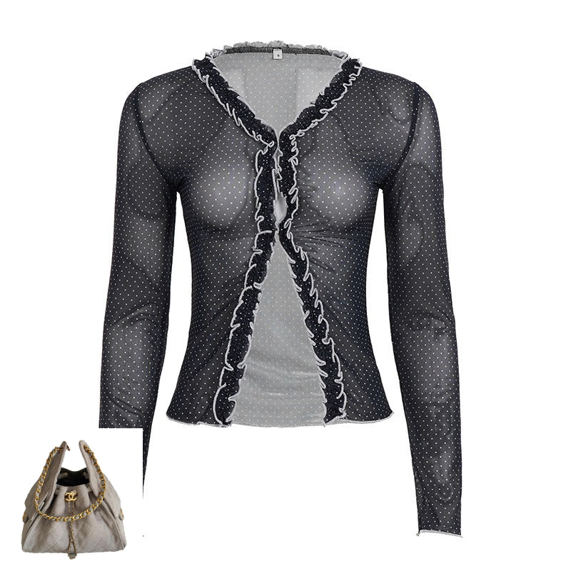 Mesh Long-sleeved T-shirt SA639