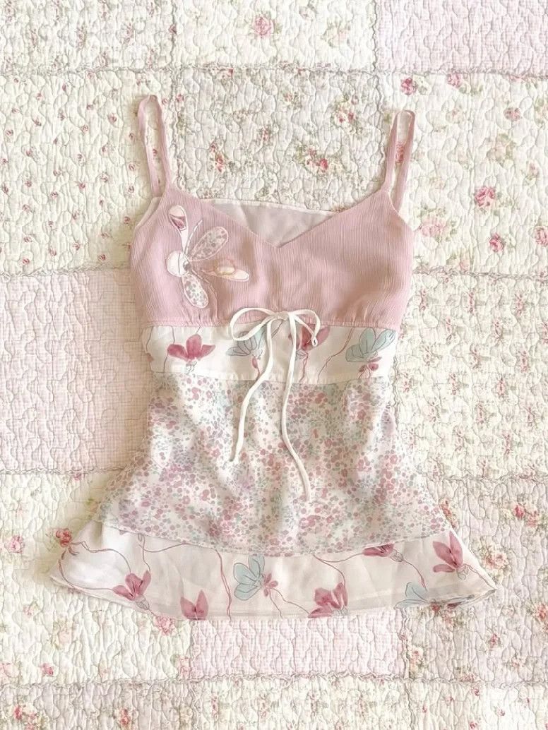 Retro Pink Suspender Top SAB021/SAB022