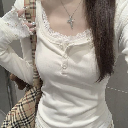 Fake Two-piece Long-sleeved T-shirt  SAB114