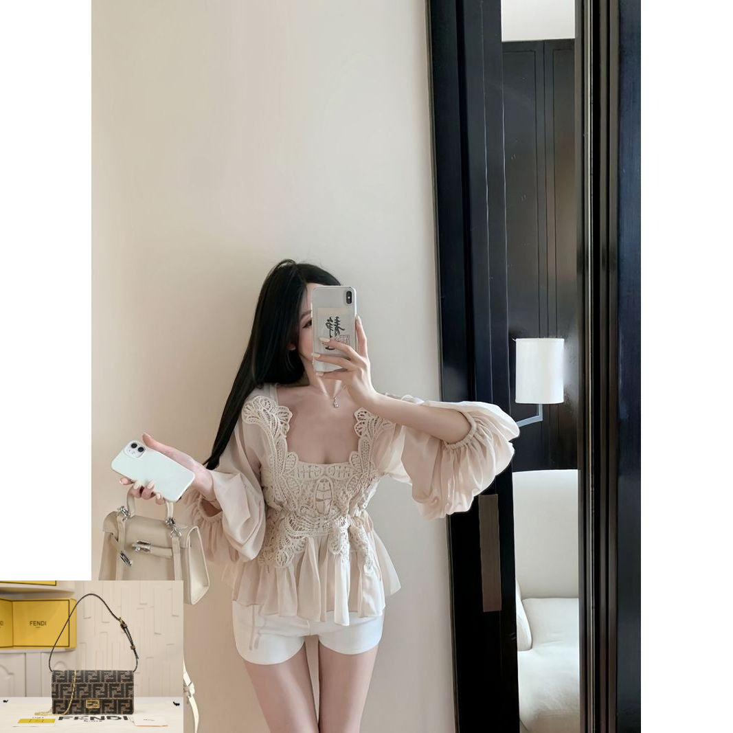 Puff Sleeve Chiffon Shirt SA952