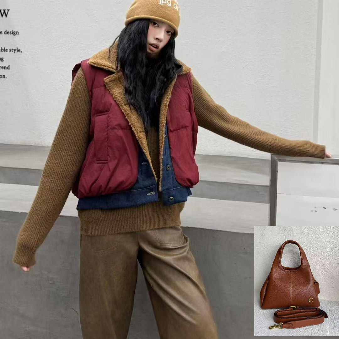 Fleece Vest Splicing Jacket SA436