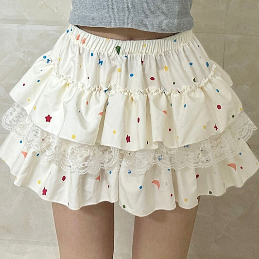 Polka Dot Printed Tutu Skirt  US 64D205