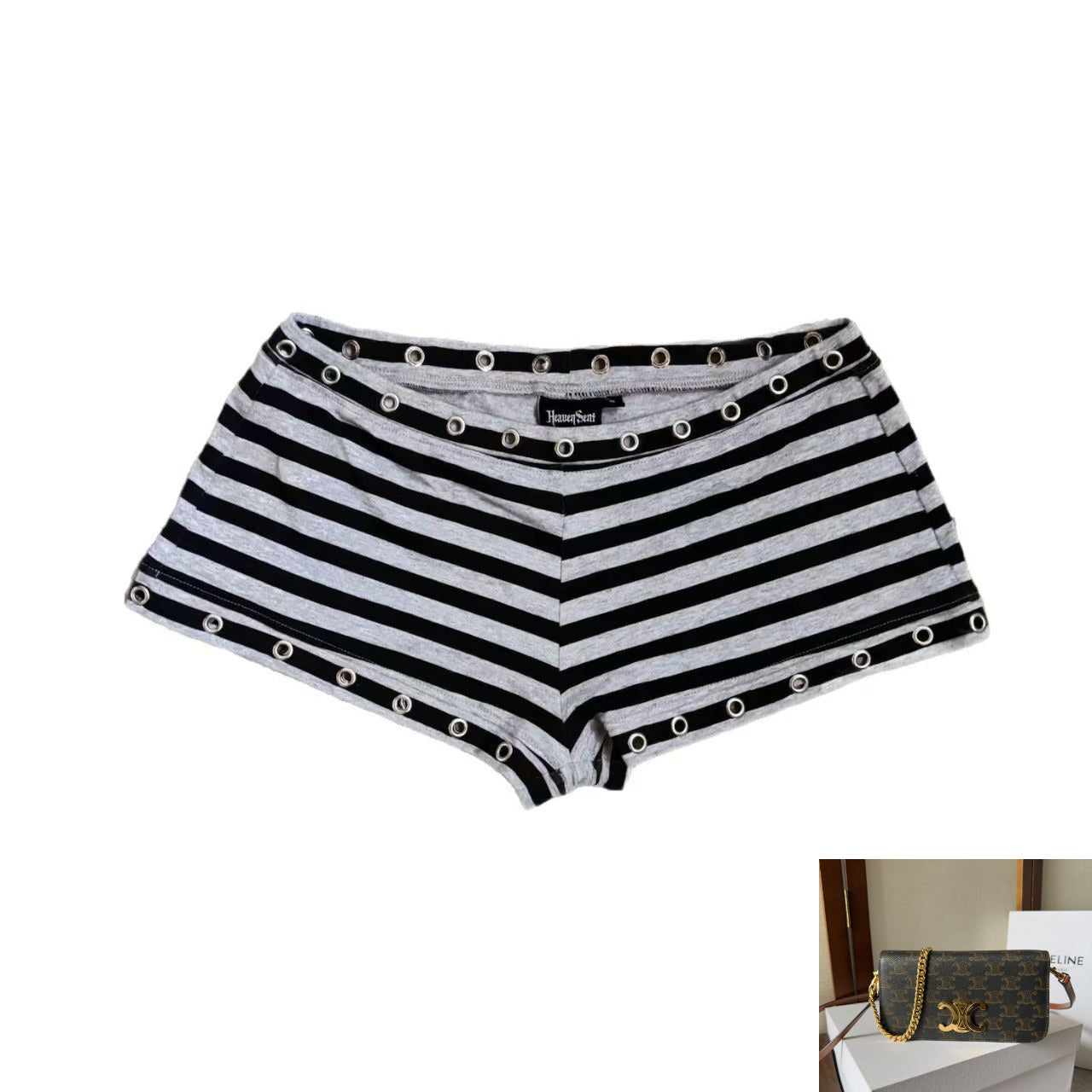 Striped Low-waisted Shorts SAB067