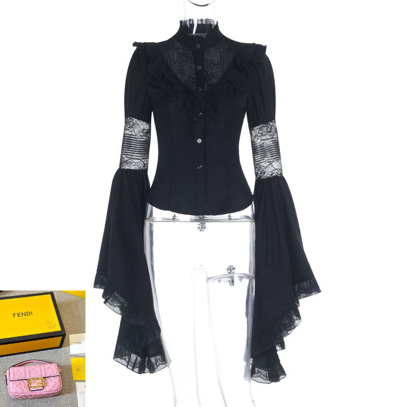 Slim-fit Flared Sleeve Top SA789