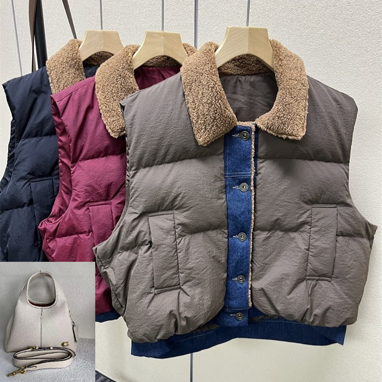 Fleece Vest Splicing Jacket SA436