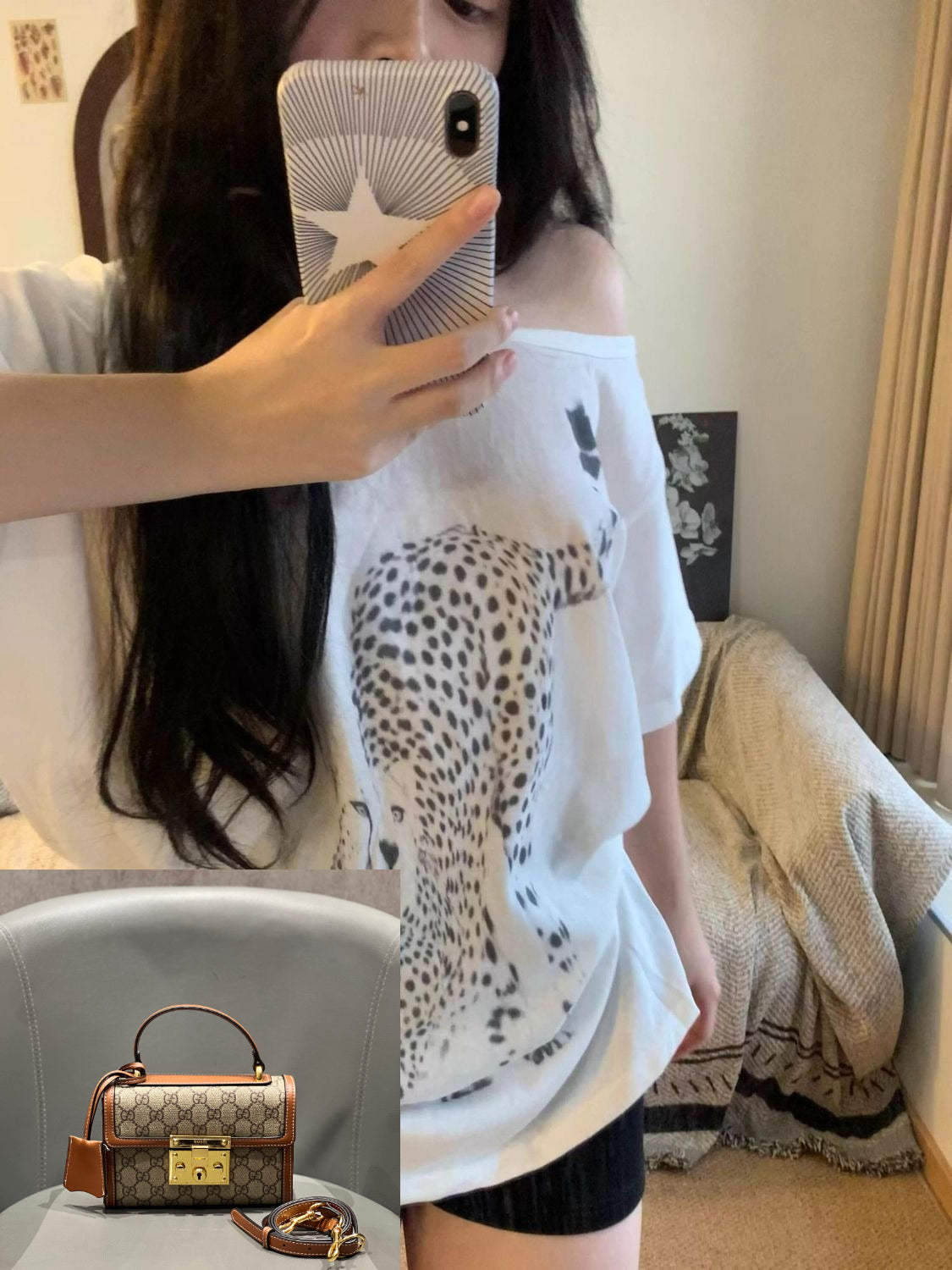Leopard Print Short-sleeved T-shirt SA872