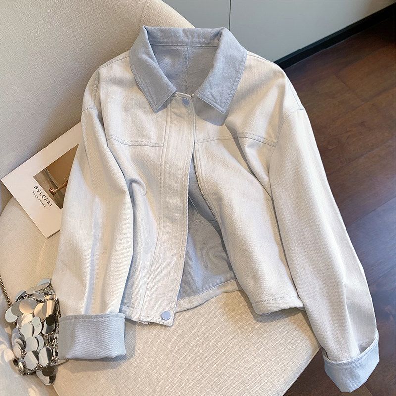 Light Blue Denim Women's Jacket SAB210