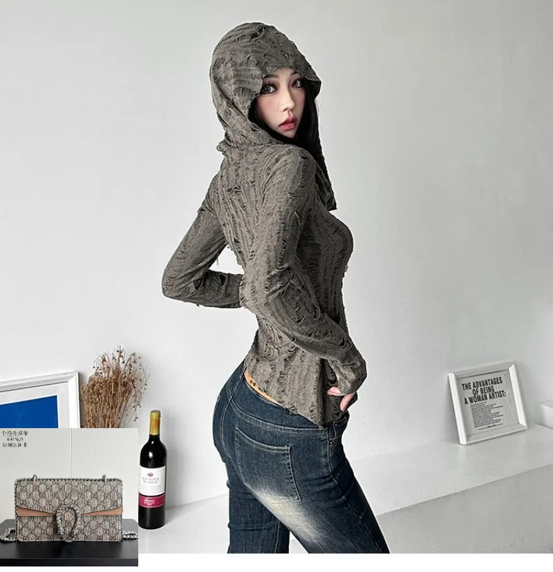 High Street  O-Neck Long Sleeves Hoodie SA202