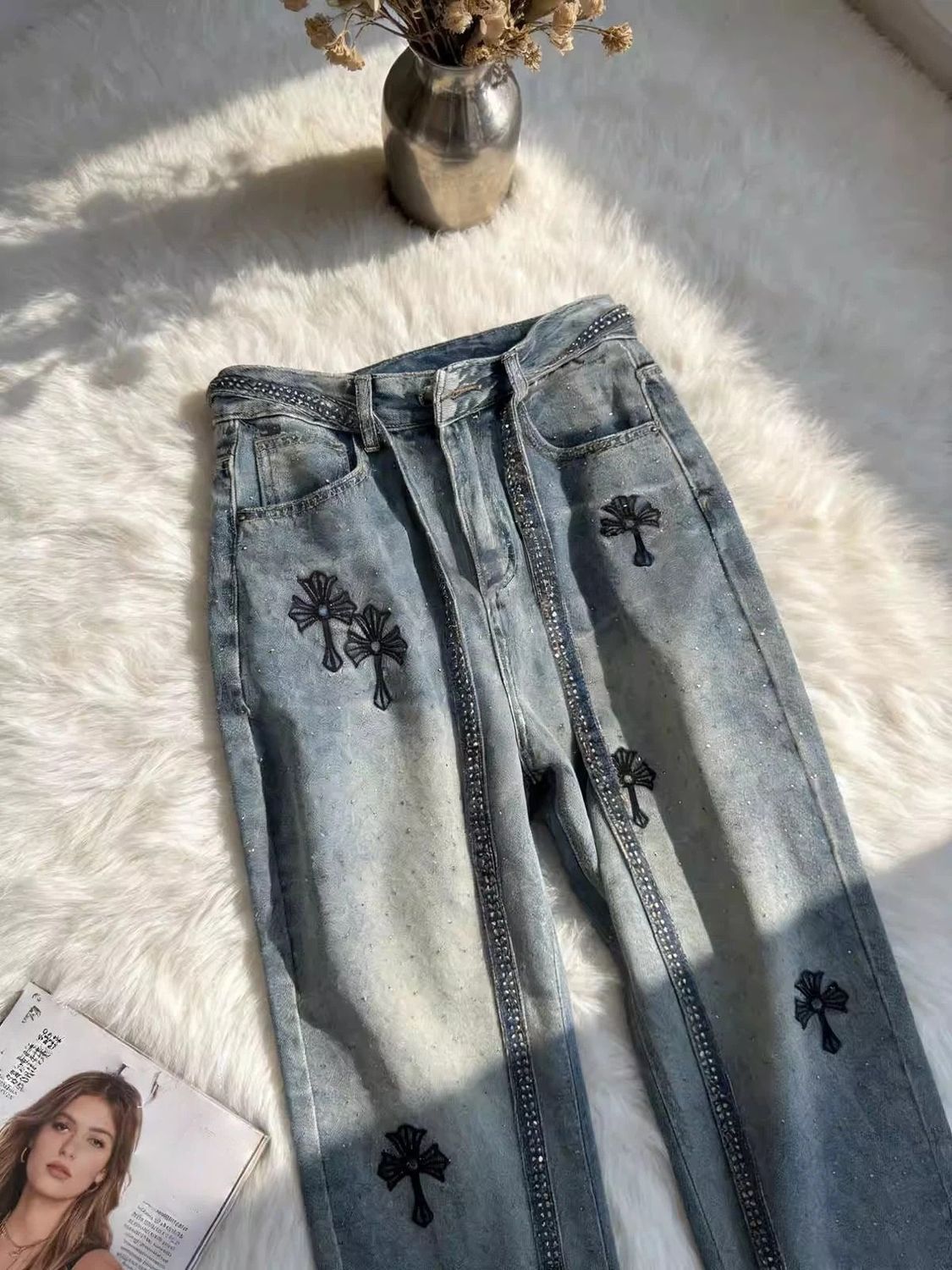 Women's Embroidered Jeans SA903